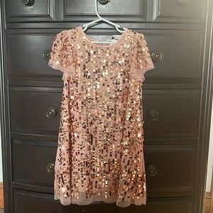 Sequin shift dress for girls
